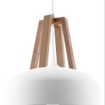 Hanglamp CASCO Wit/Hout