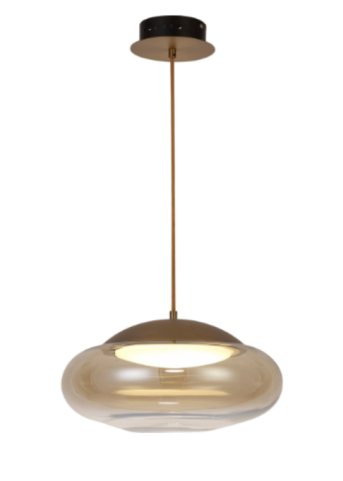 Hanglamp Helena C Glas Goud Geïntegreerd LED 3000K