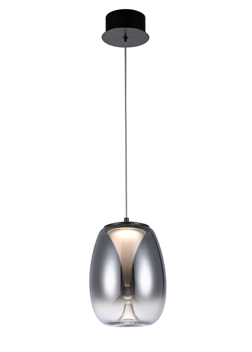 Hanglamp Pamela Geïntegreerd LED 3000k 20 Smoky Glas Zwart