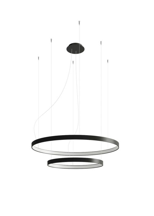 Kroonluchter RIO 2 55/78 zwart LED 4000K