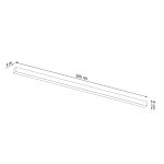 Wandlamp PINNE 200 Zwart Geïntegreerd LED 3000K 6500lumen - Afbeelding 5