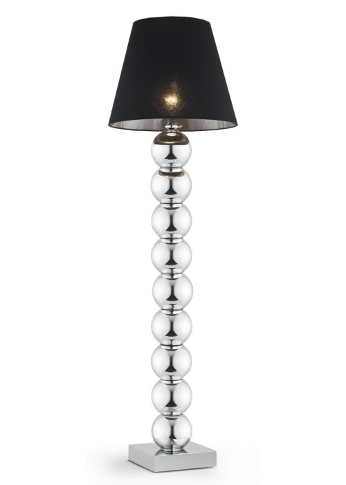 Vloerlamp Fulda Chroom/Zwart