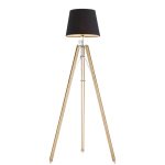 Vloerlamp Hout Zwart ASTER