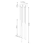Hanglamp PASTELO 5P rood oker - Afbeelding 5