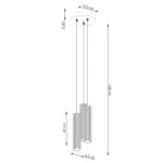 Hanglamp KARBON 3P wit - Afbeelding 10