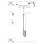 Hanglamp KARBON 3P wit - Afbeelding 11