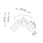 Plafondlamp KARBON 3P wit - Afbeelding 8