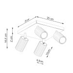 Plafondlamp KARBON 4 wit - Afbeelding 8