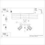 Plafondlamp KARBON 4 wit - Afbeelding 9