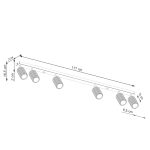 Plafondlamp KARBON 6L wit - Afbeelding 9