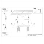Plafondlamp KARBON 2 zwart - Afbeelding 10