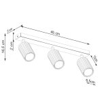 Plafondlamp KARBON 3L zwart - Afbeelding 9