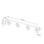 Plafondlamp KARBON 4L olijfgroen - Afbeelding 9