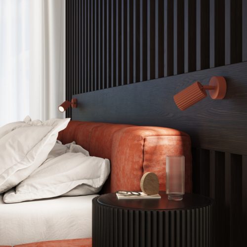 Plafondlamp KARBON 20cm rood oker - Afbeelding 11