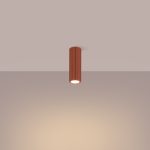 Plafondlamp KARBON 20cm rood oker - Afbeelding 3