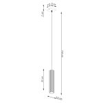 Hanglamp KARBON 1 rood oker - Afbeelding 9