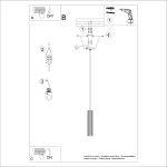 Hanglamp KARBON 1 rood oker - Afbeelding 10