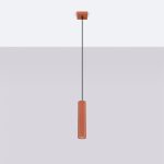 Hanglamp KARBON 1 rood oker - Afbeelding 2