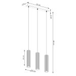 Hanglamp KARBON 3L rood oker - Afbeelding 10