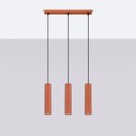 Hanglamp KARBON 3L rood oker - Afbeelding 2