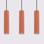 Hanglamp KARBON 3L rood oker - Afbeelding 4