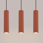 Hanglamp KARBON 3L rood oker - Afbeelding 5