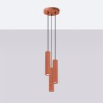 Hanglamp KARBON 3P rood oker - Afbeelding 2