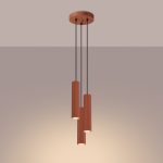 Hanglamp KARBON 3P rood oker - Afbeelding 3