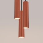 Hanglamp KARBON 3P rood oker - Afbeelding 5