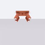 Plafondlamp KARBON 4 rood oker - Afbeelding 2