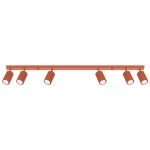 Plafondlamp KARBON 6L rood oker