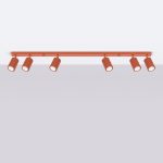 Plafondlamp KARBON 6L rood oker - Afbeelding 2