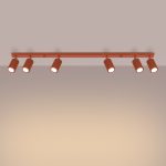 Plafondlamp KARBON 6L rood oker - Afbeelding 3
