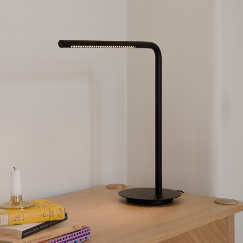 Tafellamp Omni Zwart geïntegreerd LED 3000K met USB poort